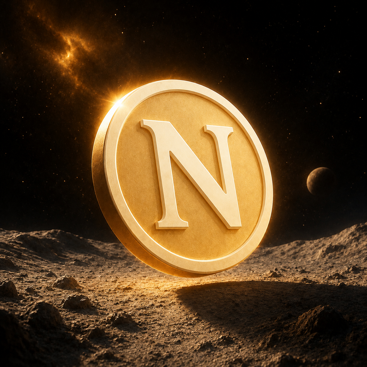 NOTHING COIN landing on the moon